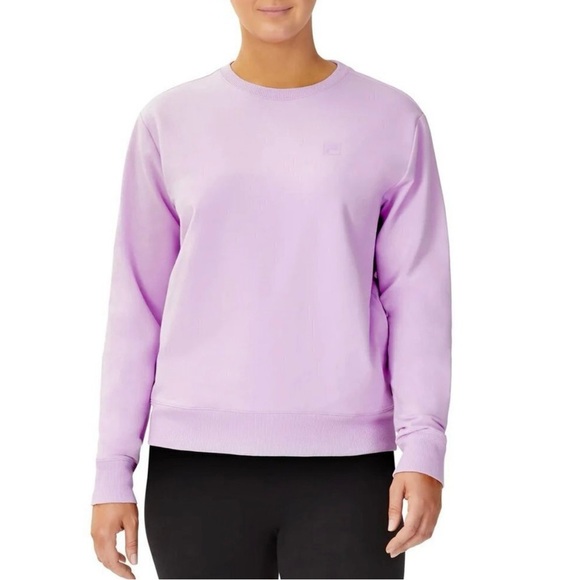 ⚡️2/$25⚡️Fila Women's Lilac Purple Crew Neck Cotton Sweater Hidden Pockets | M/L - Picture 1 of 12